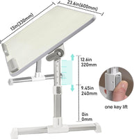 17 Inch Laptop Desk, Lap Desk for Bed, Adjustable Laptop Table for Bed, Notebook Computer Stand for Reading Writing on Bed Couch Sofa Floor